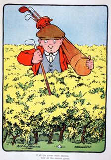 Golfing postcard, c1920s. Creator: George Shepheard