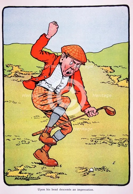 Golfing postcard, c1920s.  Creator: George Shepheard.