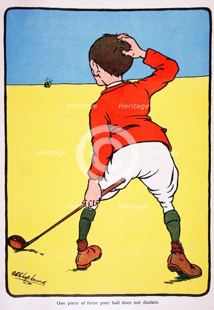 Golfing postcard, c1920s.  Creator: George Shepheard.