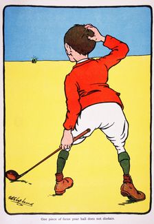 Golfing postcard, c1920s. Creator: George Shepheard