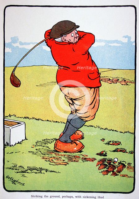 Golfing postcard, c1920s. Artist: George Shepheard
