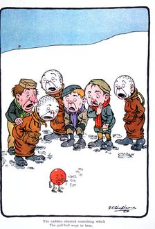 Golfing postcard, c1920s. Artist: George Shepheard