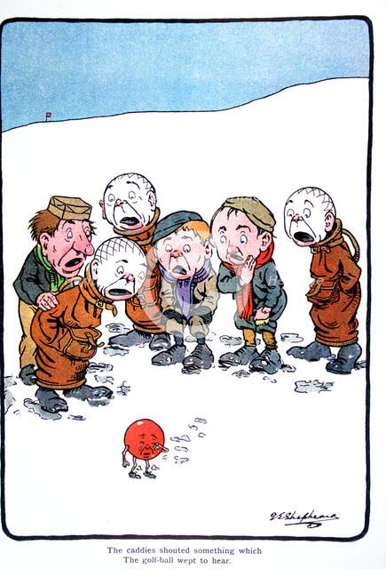 Golfing postcard, c1920s. Artist: George Shepheard