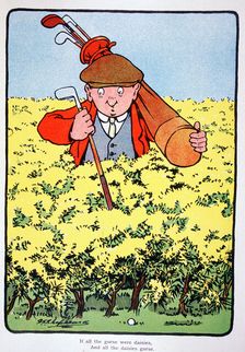 Golfing postcard, c1920s. Artist: George Shepheard