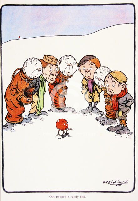 Golfing postcard, c1920s.  Artist: George Shepheard