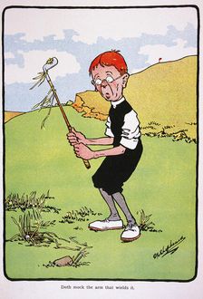 Golfing postcard, c1920s. Artist: George Shepheard