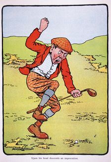 Golfing postcard, c1920s. Artist: George Shepheard