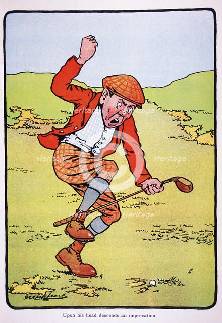 Golfing postcard, c1920s.  Artist: George Shepheard