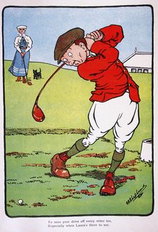Golfing postcard, c1920s. Artist: George Shepheard
