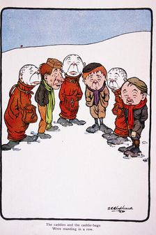 Golfing postcard, c1920s. Artist: George Shepheard