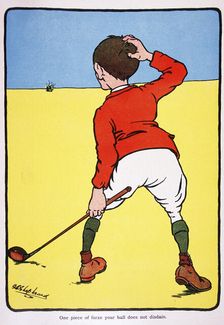 Golfing postcard, c1920s. Artist: George Shepheard