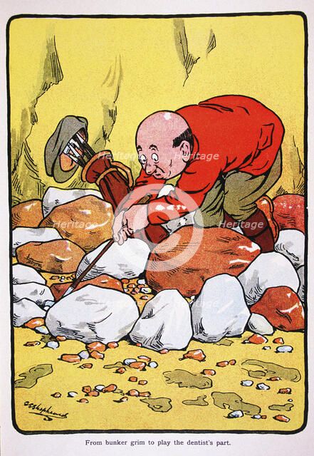 Golfing postcard, c1920s.  Artist: George Shepheard