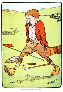 Golfing postcard, c1920s. Artist: George Shepheard