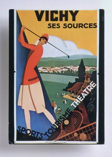 Golfing resort poster, France, c1920s-c1930s. Creator: Roger Broders