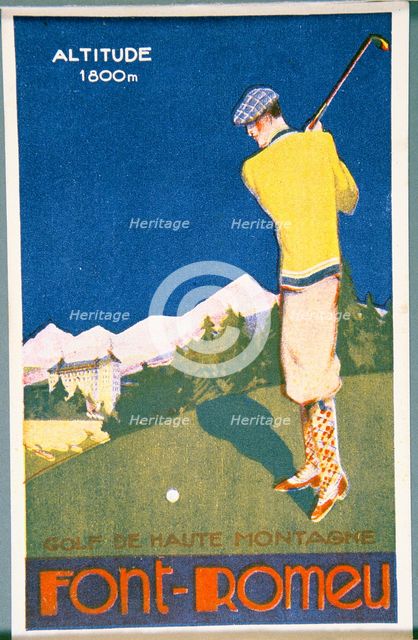 Golfing resort poster, French, c1920s. Creator: Unknown.