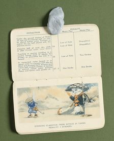 Golfing rulebook, c1900