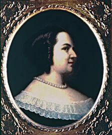 Gómez de Avellaneda, Gertrudis (1814 - 1875), Cuban writer, oil painting of 1880