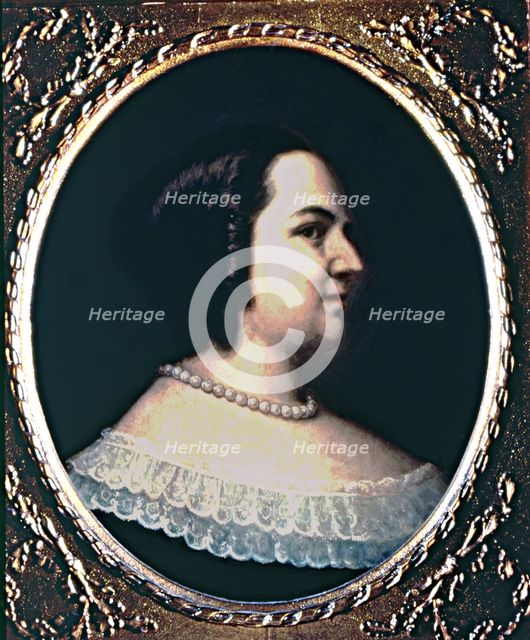 Gómez de Avellaneda, Gertrudis (1814 - 1875), Cuban writer, oil painting of 1880.