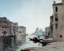 Gondola on the Grand Canal 1892. Artist: Emmanuel Lansyer