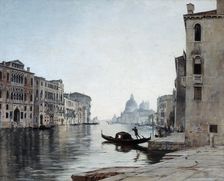 Gondola on the Grand Canal 1892. Artist: Emmanuel Lansyer
