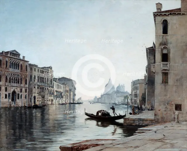 'Gondola on the Grand Canal', 1892.  Artist: Emmanuel Lansyer