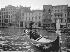 Gondola on the Grand Canal, Venice, 1920s