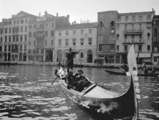 Gondola on the Grand Canal, Venice, 1920s. Creator: Unknown