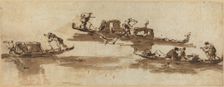 Gondolas. Creator: Francesco Guardi