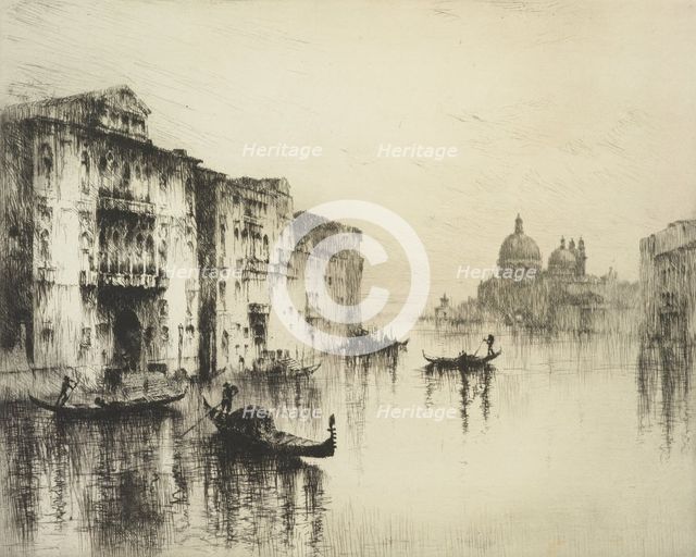 Gondolas, Venice, c.1928. Creator: Sydney Mackenzie Litten.