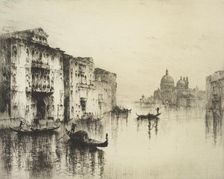 Gondolas, Venice, c.1928. Creator: Sydney Mackenzie Litten