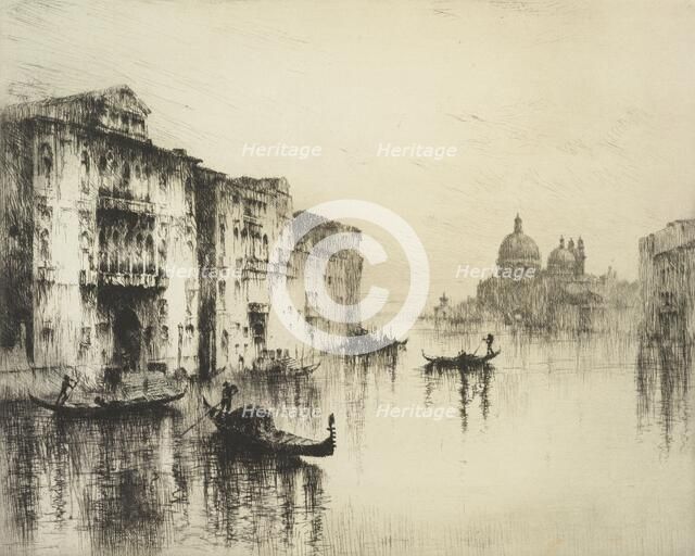 Gondolas, Venice, c.1928. Creator: Sydney Mackenzie Litten.