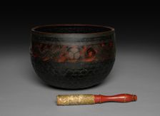 Gong and Gong Beater, 1800s. Creator: Unknown