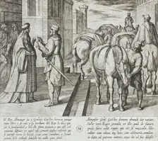 Gonzalo Gustos Outlines the Fate of His Unborn Child, Turning Over the Ring to be Given to...., 1612 Creator: Antonio Tempesta