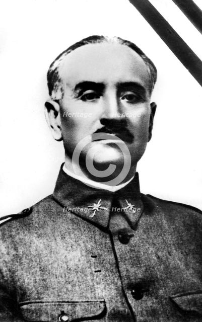 Gonzalo Quiepo de Llano, Nationalist general in the Spanish Civil War. Artist: Unknown