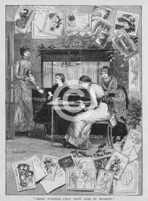 'Good Wishes Just Now Are In Season', 1882. Creator: M Walker.