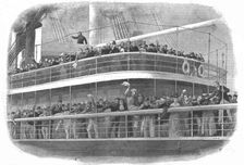 'Good-bye! A P&O Ship leaving for Australia 1890. Creator: Unknown
