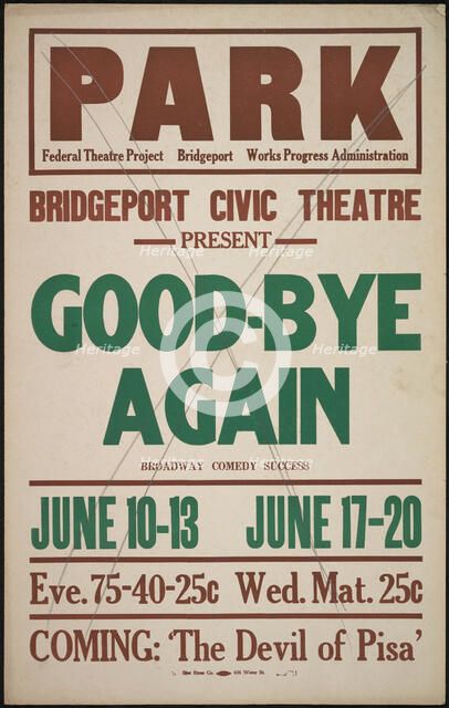 Good-bye Again, Bridgeport, CT, [193-]. Creator: Unknown.