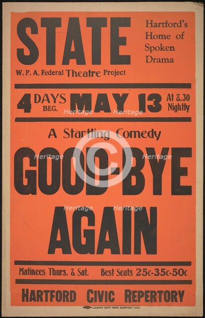 Good-bye Again, Hartford, CT, [193-]. Creator: Unknown.