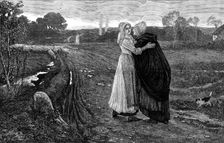 "Good-bye, God Bless You!" from the picture by P. R. Morris,...Royal Academy, 1873. Creator: William Biscombe Gardner