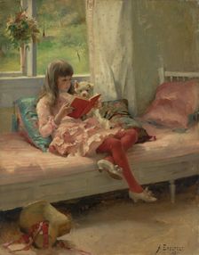 Good Friends (Portrait of the Artist's Sister Berta Edelfelt), 1881. Creator: Albert Edelfelt
