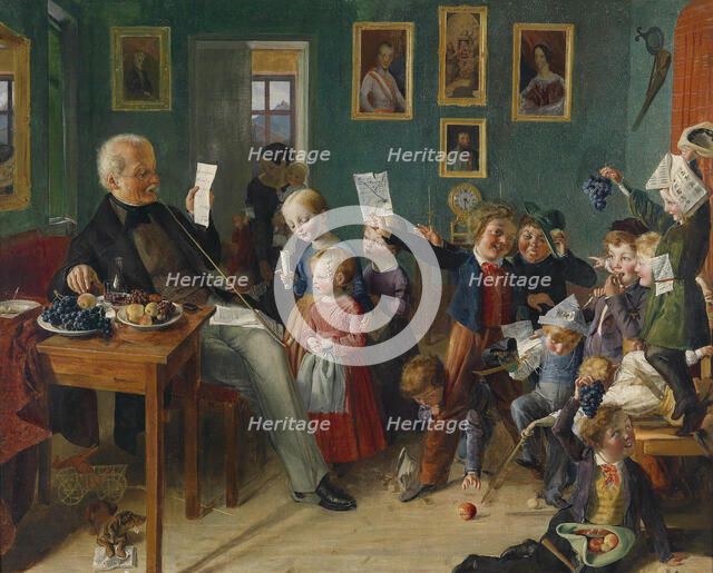 Good girls, bad boys. School class in Tyrol, First half of the 19th cent.. Creator: Ritter, Eduard, (Circle) (1808-1853).