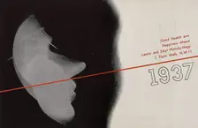 Good Health and Happiness Ahead. New Year's card by Laszlo and Sibyl Moholy-Nagy, 1937. Creator: Moholy-Nagy, Laszlo (1895-1946)