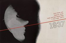 Good Health and Happiness Ahead. New Year's card by Laszlo and Sibyl Moholy-Nagy, 1937. Creator: Moholy-Nagy, Laszlo (1895-1946)