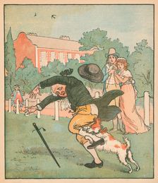 Good man of Islington bitten by the dog, c1879. Creator: Randolph Caldecott