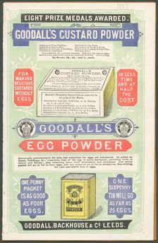 Goodall's Custard Powder, 1887