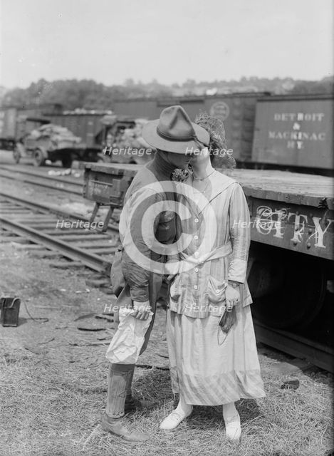 Goodbye to 1st field artillery, between c1915 and c1920. Creator: Bain News Service.