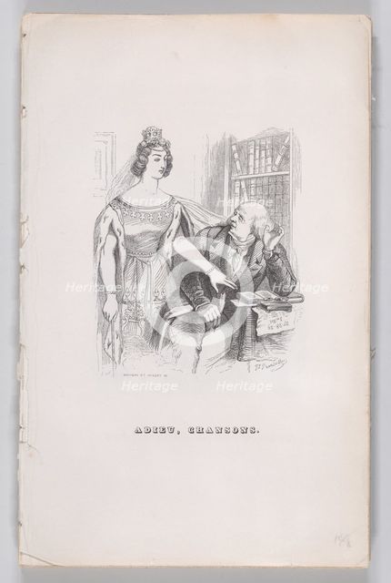 Goodbye, Chansons from The Complete Works of Béranger, 1836. Creator: Jean Ignace Isidore Gerard.