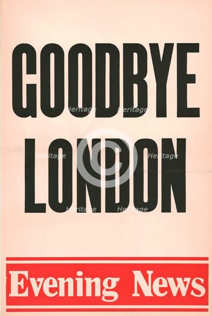 'Goodbye London', Evening News poster, 1980. Artist: Unknown.