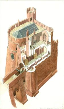 Goodrich Castle, 15th century, (c1990-2010). Artist: Terry Ball
