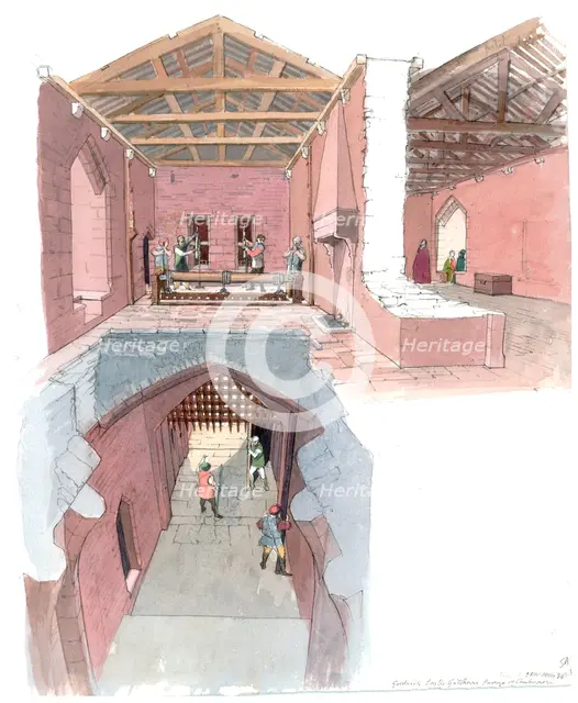 Goodrich Castle, c12th century, (1990-2010). Artist: Terry Ball.